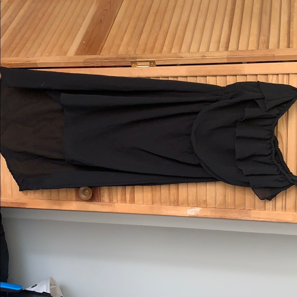 Black high low dress